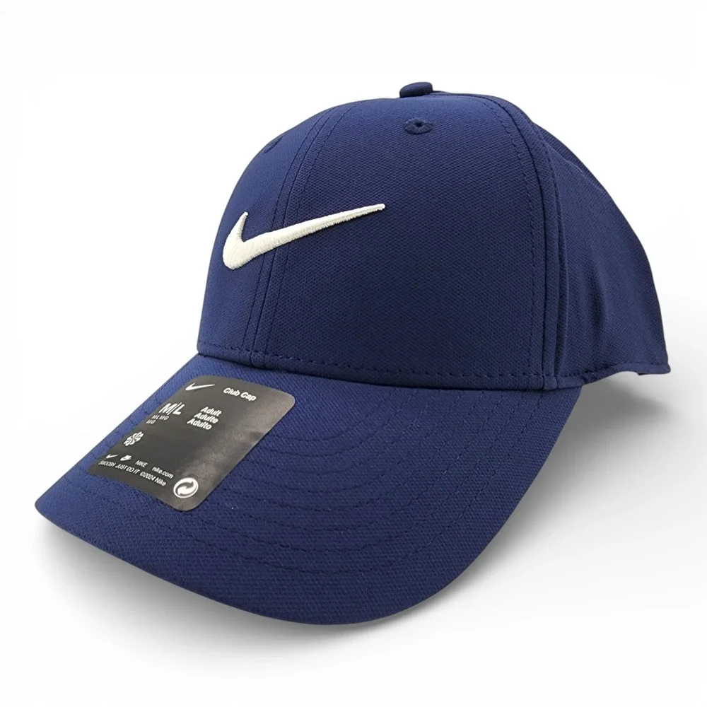 Nike Unisex‎ Club Performance Adjustable Hat Navy Swoosh Strapback Size M/L NEW